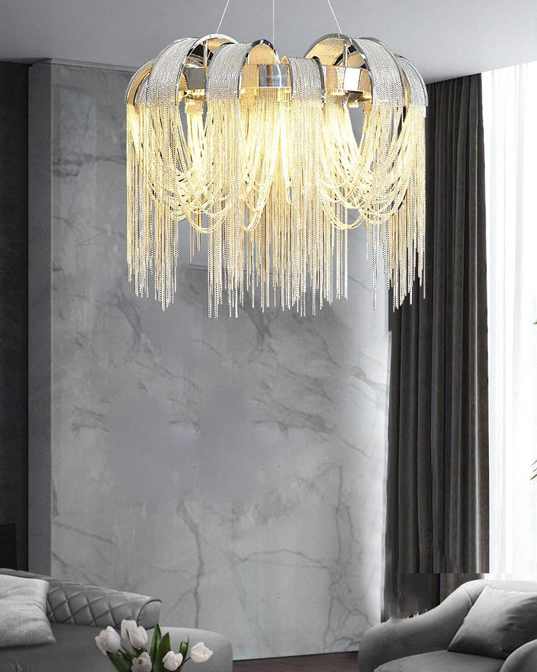 Lustre rond à pompon WOMO-WM2087