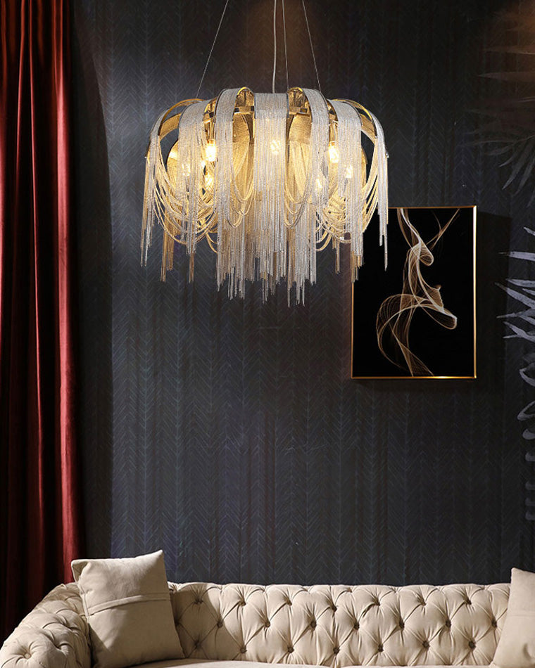 Lustre rond à pompon WOMO-WM2087