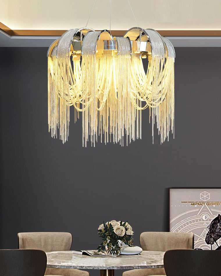 Lustre rond à pompon WOMO-WM2087