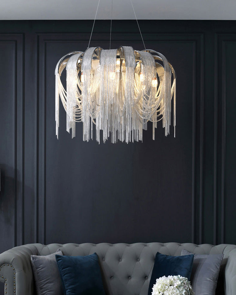 Lustre rond à pompon WOMO-WM2087