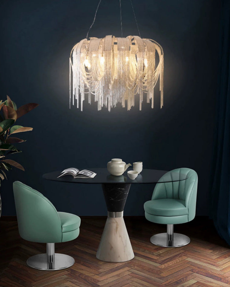 Lustre rond à pompon WOMO-WM2087