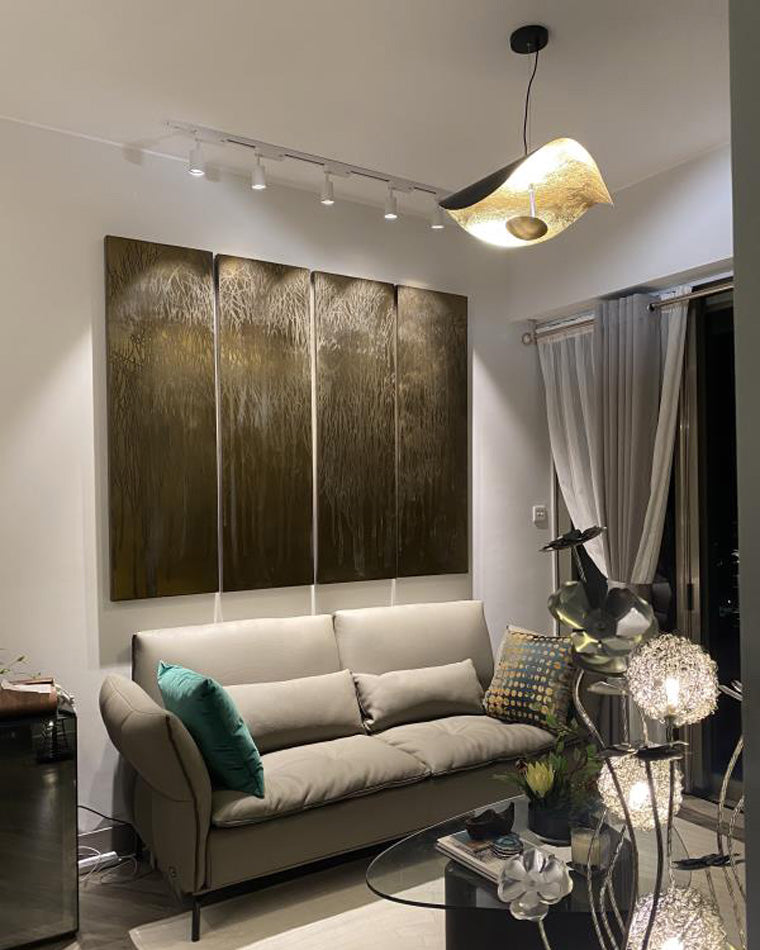 WOMO Suspension Feuille Metal Art Déco-WM2088