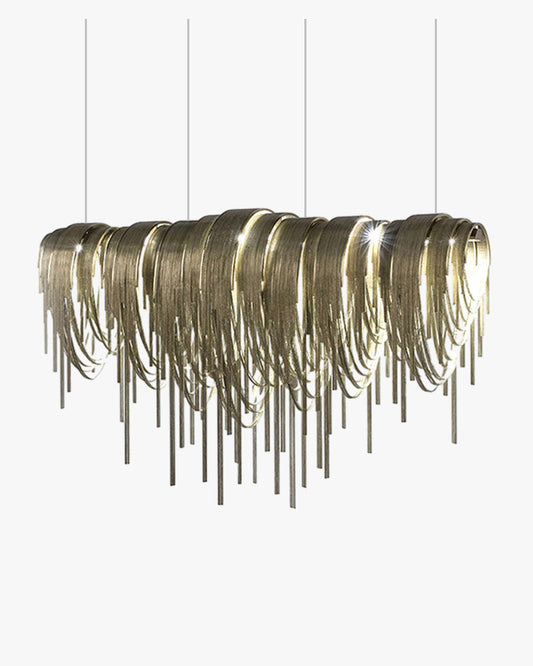 WOMO Lustre Lineaire Macramé Metal Luxe-WM2089