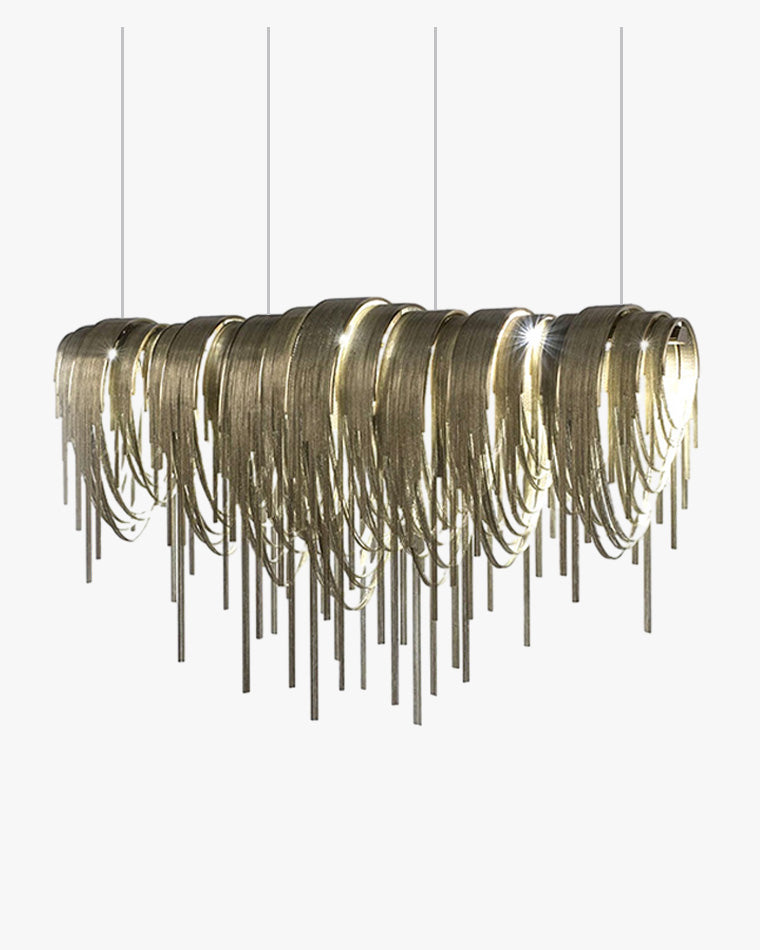 WOMO Lustre Lineaire Macramé Metal Luxe-WM2089