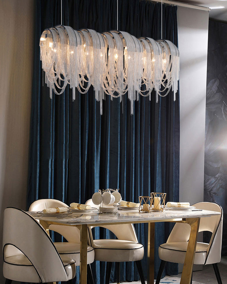 WOMO Lustre Lineaire Macramé Metal Luxe-WM2089