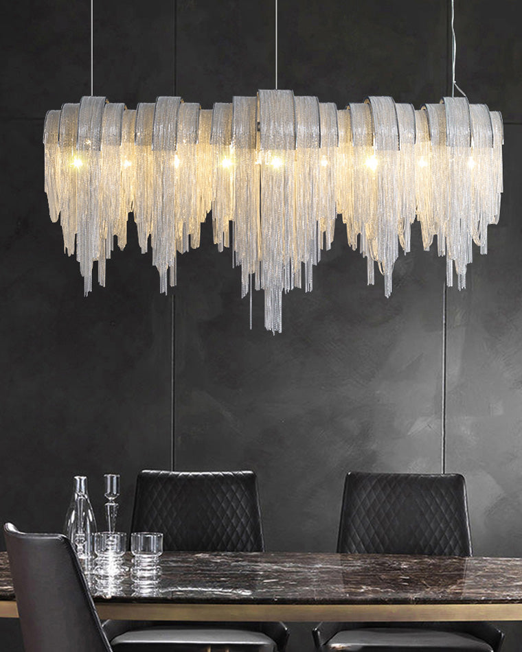 WOMO Lustre Lineaire Macramé Metal Luxe-WM2089