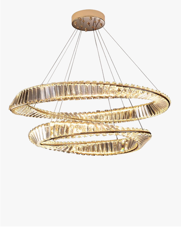 WOMO Crystal Circle Chandelier for Living Room - WM2191