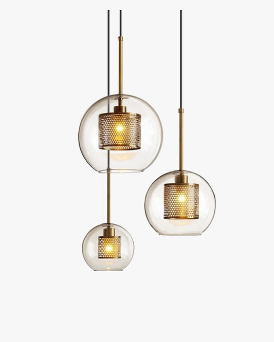 WOMO Élégant Rond/Cylindre Verre Suspension Lumineuse-WM2095