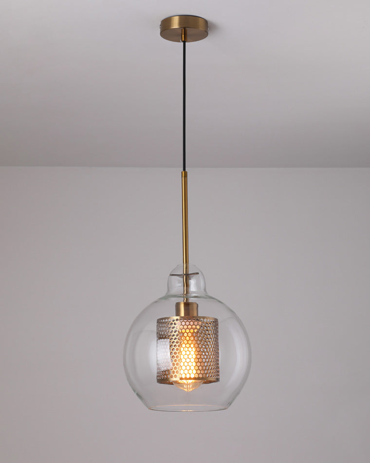 WOMO Élégant Rond/Cylindre Verre Suspension Lumineuse-WM2095