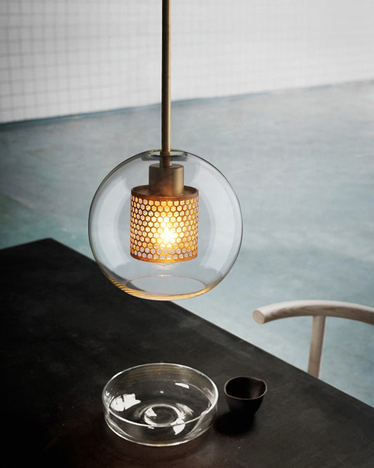 WOMO Élégant Rond/Cylindre Verre Suspension Lumineuse-WM2095