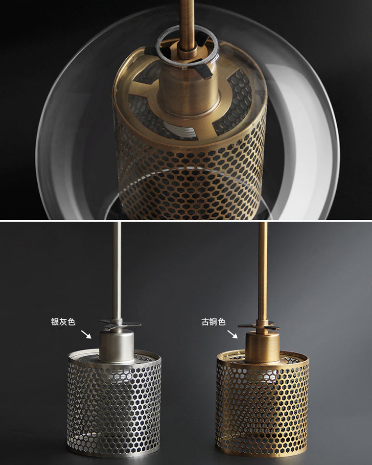 WOMO Élégant Rond/Cylindre Verre Suspension Lumineuse-WM2095