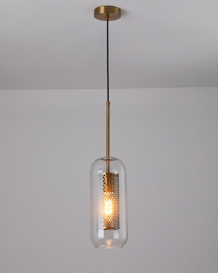 WOMO Élégant Rond/Cylindre Verre Suspension Lumineuse-WM2095