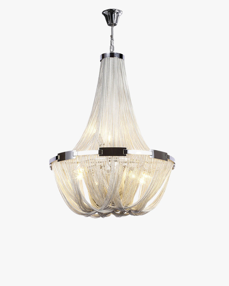 Lustre Empire en argent à pompons WOMO-WM2096
