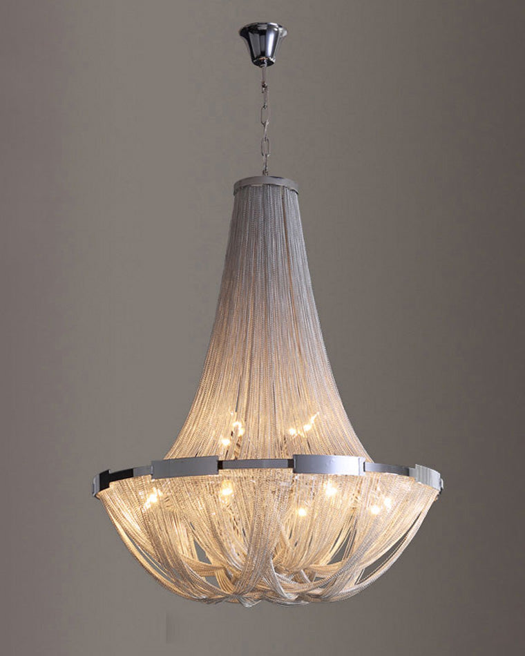 Lustre Empire en argent à pompons WOMO-WM2096