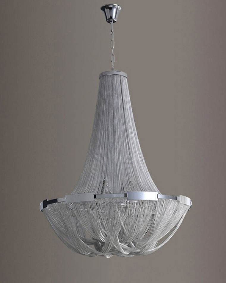 Lustre Empire en argent à pompons WOMO-WM2096