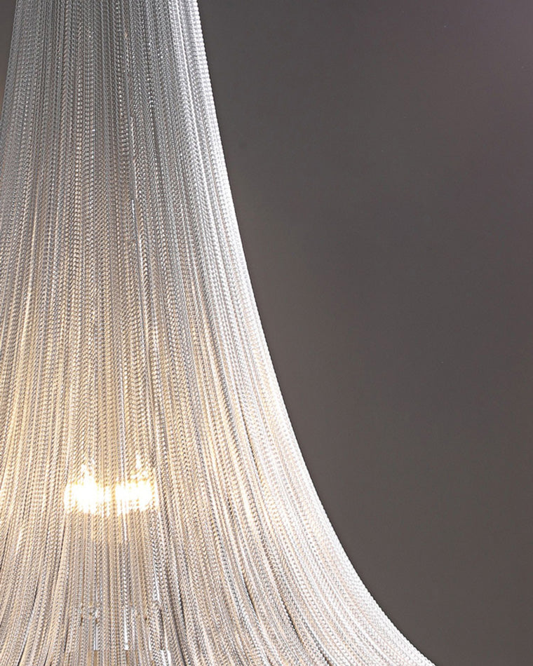 Lustre Empire en argent à pompons WOMO-WM2096