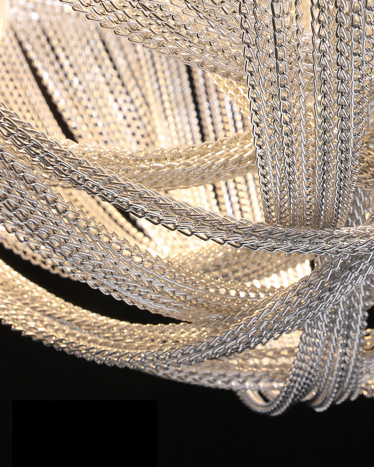 Lustre Empire en argent à pompons WOMO-WM2096