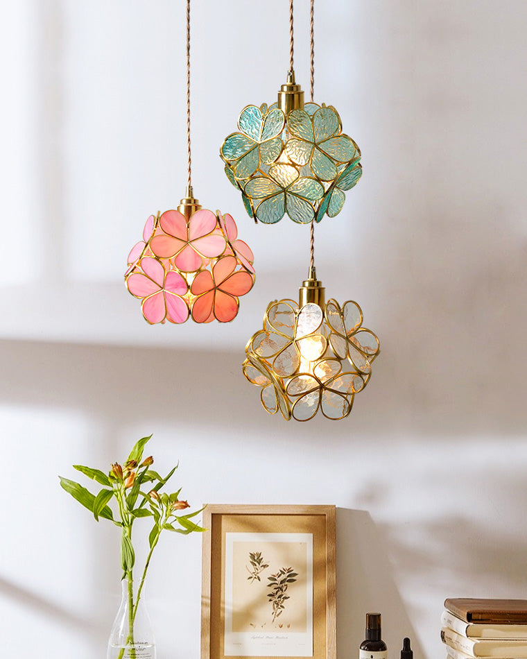 WOMO Suspension Petit Fleur Verre Romantique-WM2100