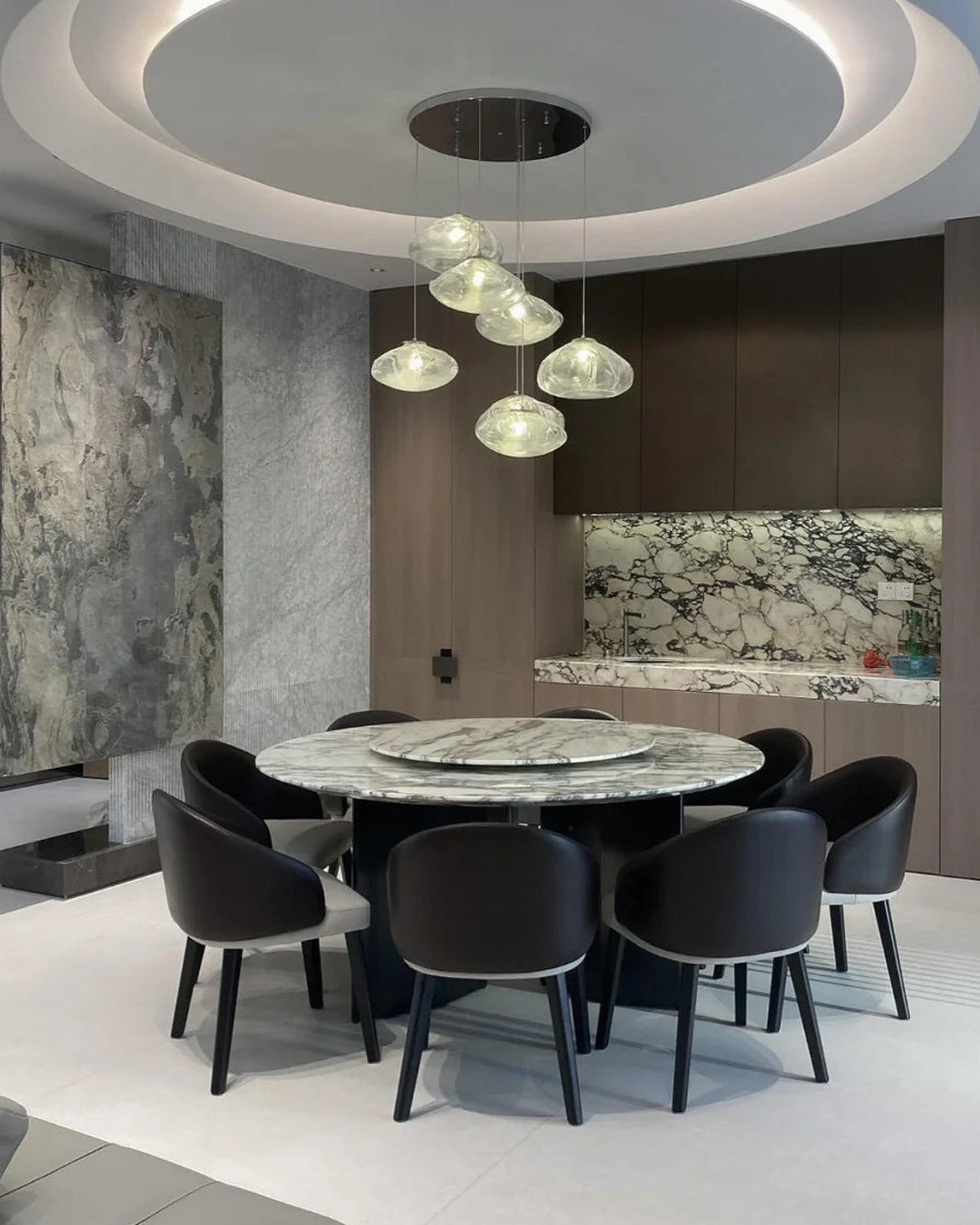 WOMO Blown Glass Cascade Pendant Chandelier-WM2101b