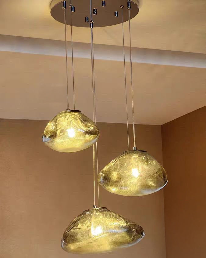 WOMO Blown Glass Cascade Pendant Chandelier-WM2101b