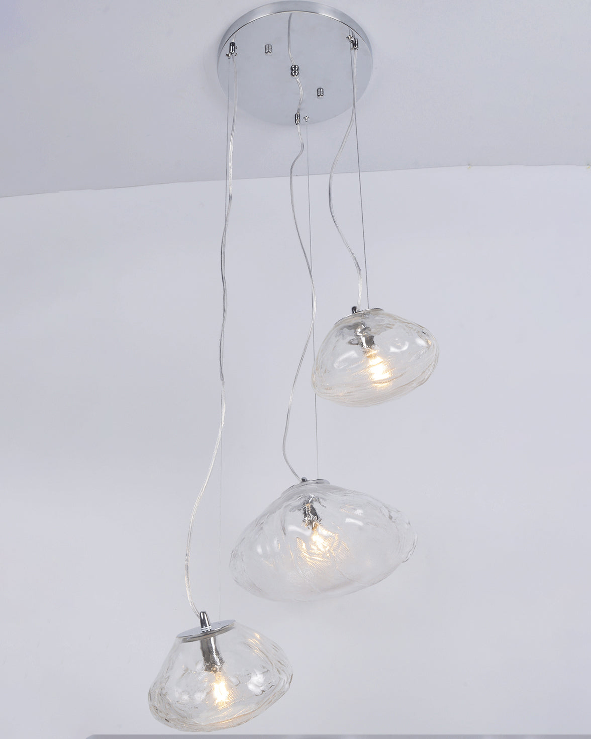 WOMO Blown Glass Cascade Pendant Chandelier-WM2101b