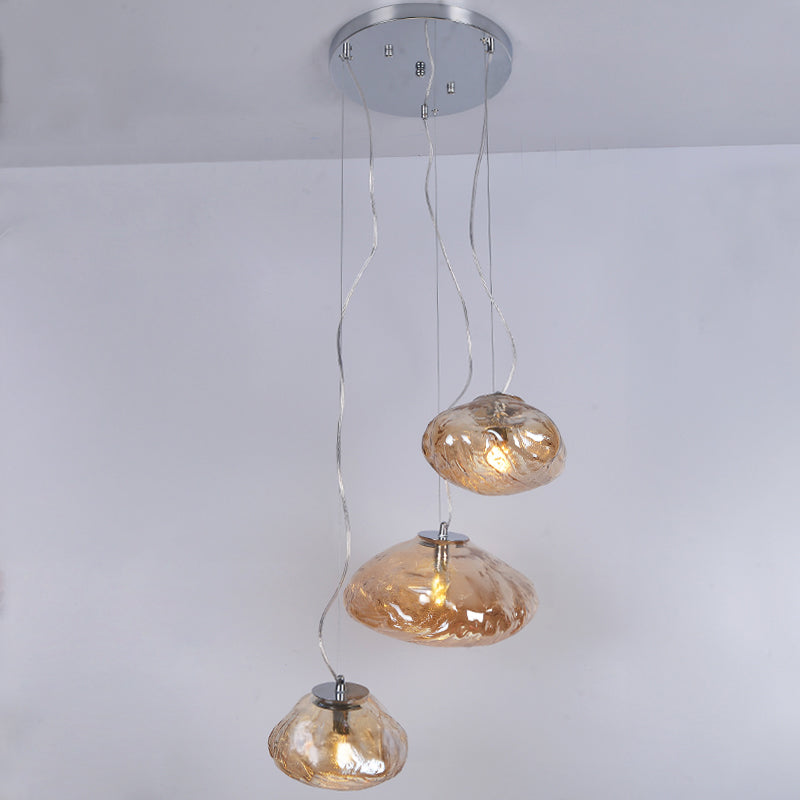 WOMO Blown Glass Cascade Pendant Chandelier-WM2101b