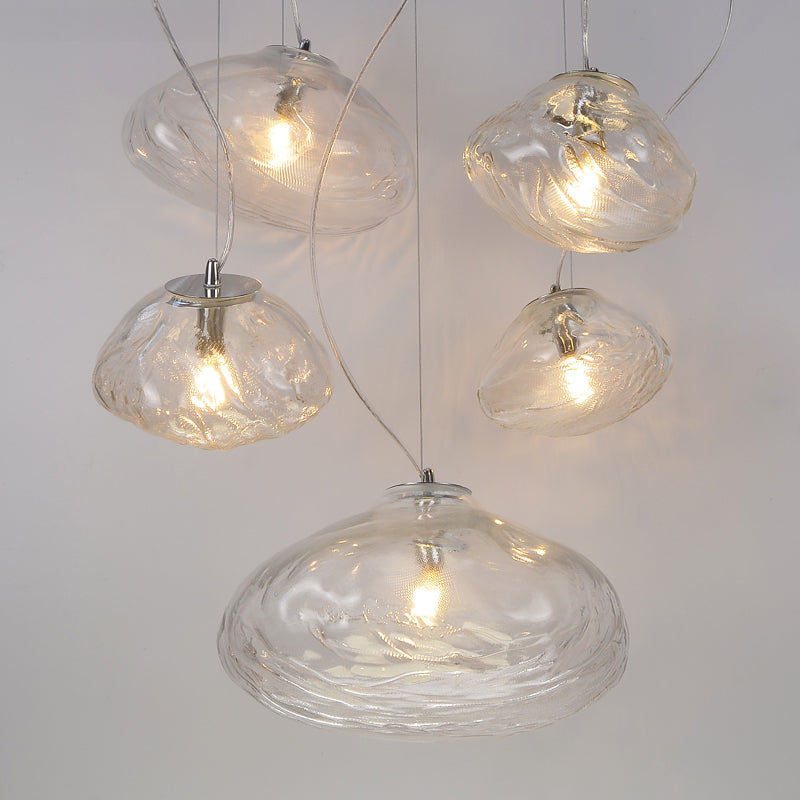 WOMO Blown Glass Cascade Pendant Chandelier-WM2101b