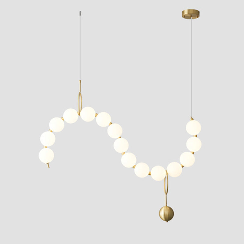 WOMO Chandelier Wave Art Deco Pearl Necklace - WM2102c