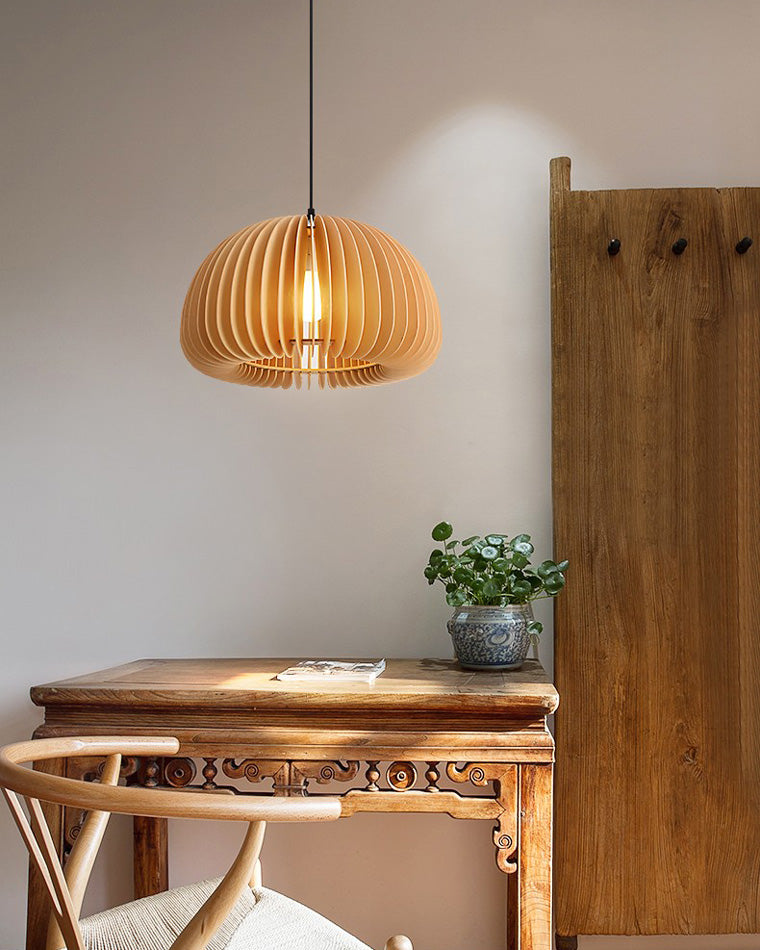 WOMO Suspension Orange Vintage en Bois-WM2105