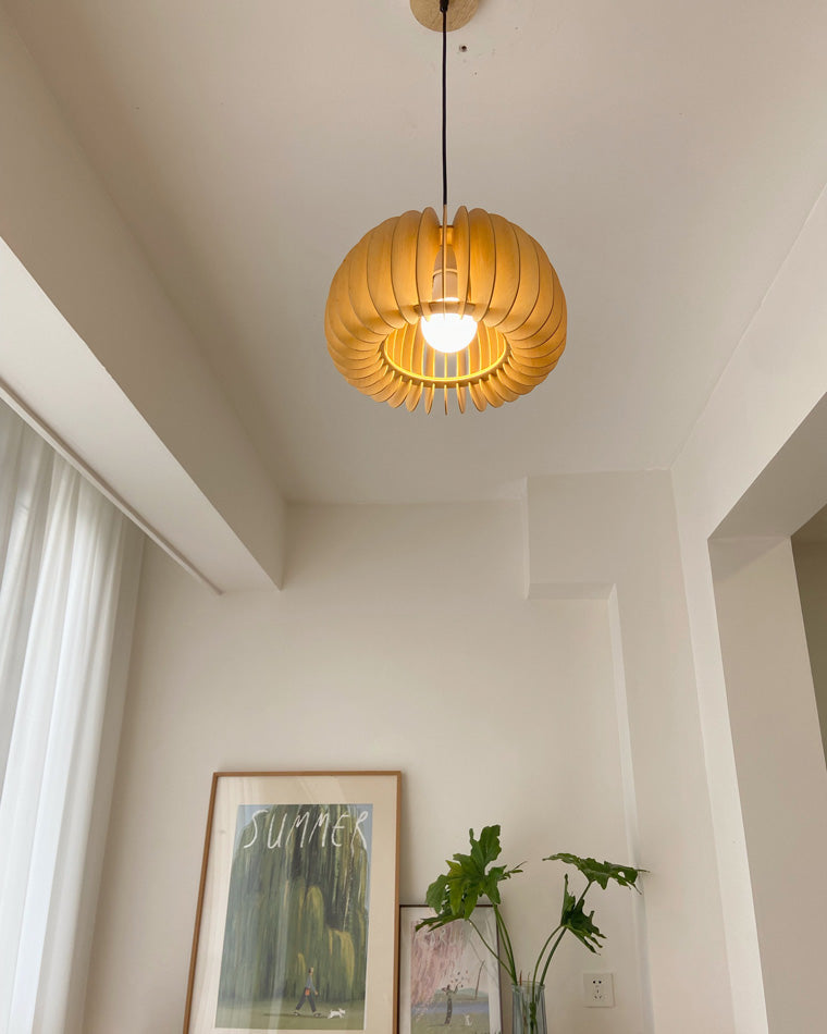 WOMO Suspension Orange Vintage en Bois-WM2105