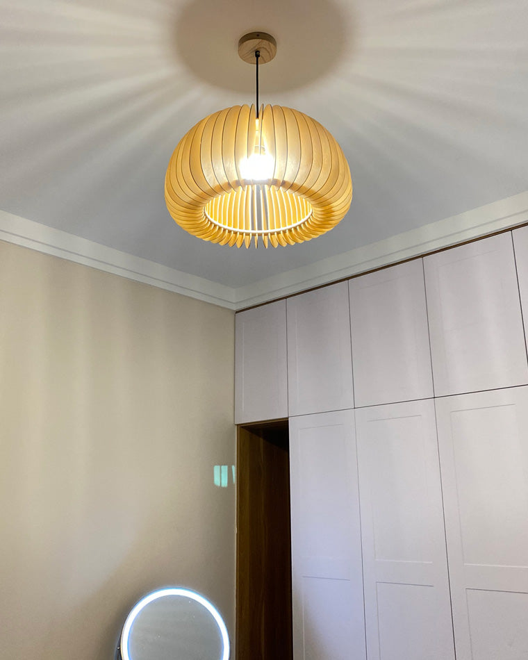 WOMO Suspension Orange Vintage en Bois-WM2105