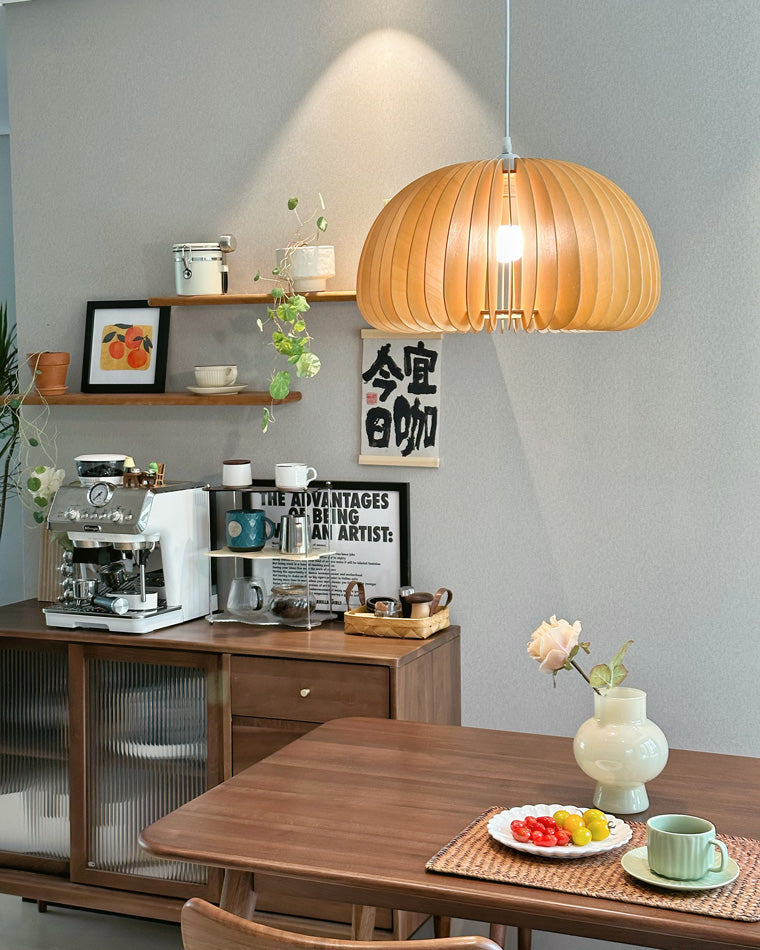 WOMO Suspension Orange Vintage en Bois-WM2105