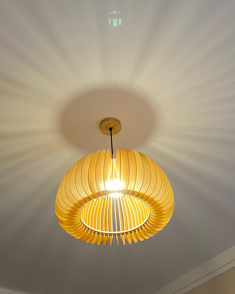 WOMO Suspension Orange Vintage en Bois-WM2105