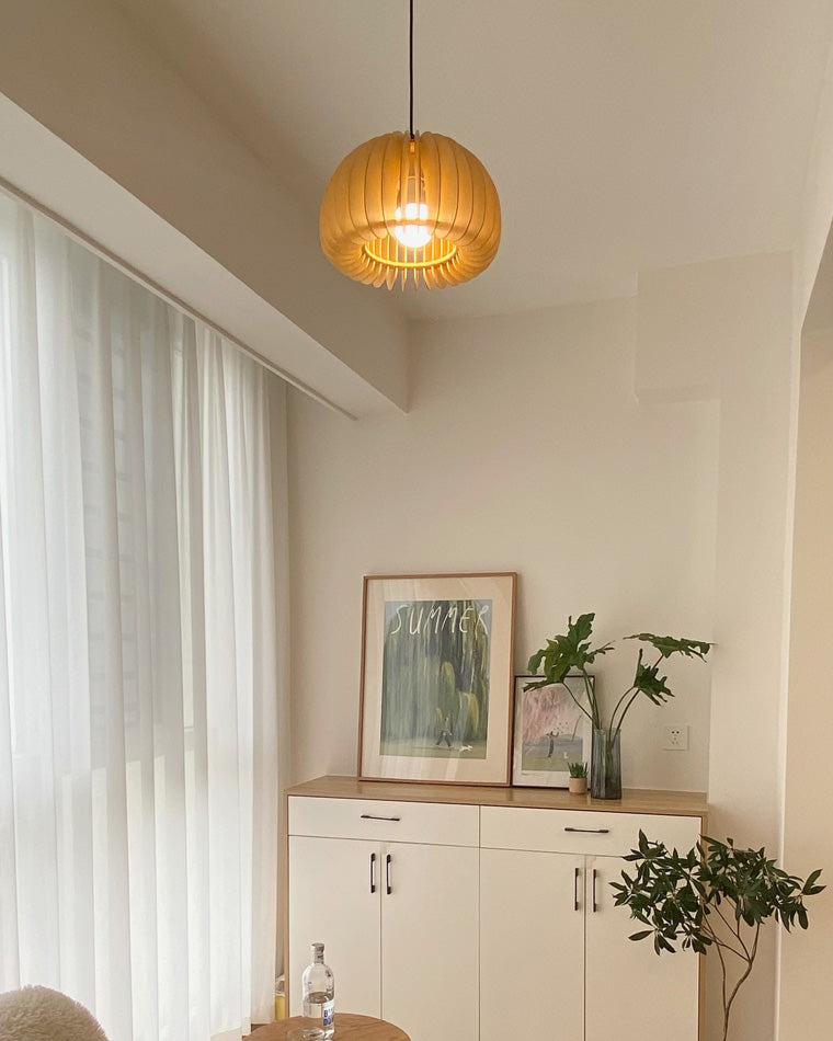WOMO Suspension Orange Vintage en Bois-WM2105