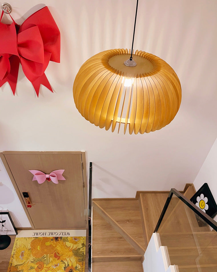 WOMO Suspension Orange Vintage en Bois-WM2105