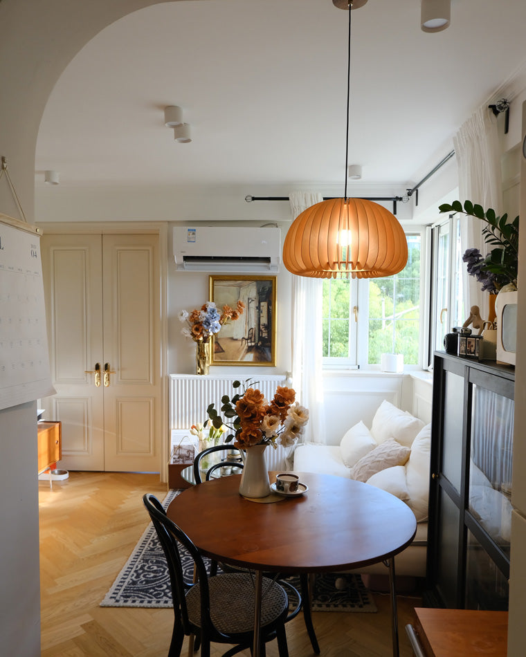 WOMO Suspension Orange Vintage en Bois-WM2105