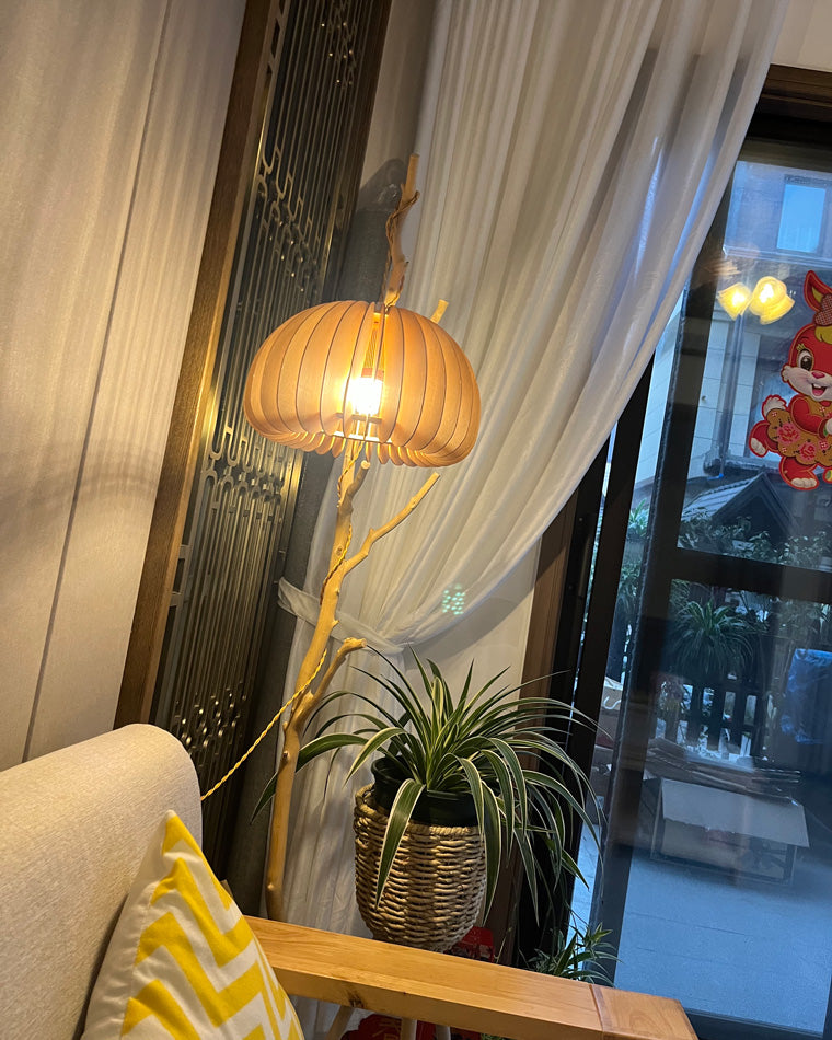 WOMO Suspension Orange Vintage en Bois-WM2105
