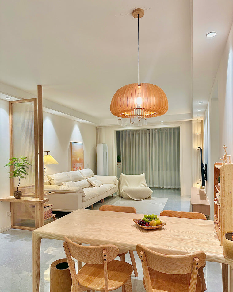 WOMO Suspension Orange Vintage en Bois-WM2105