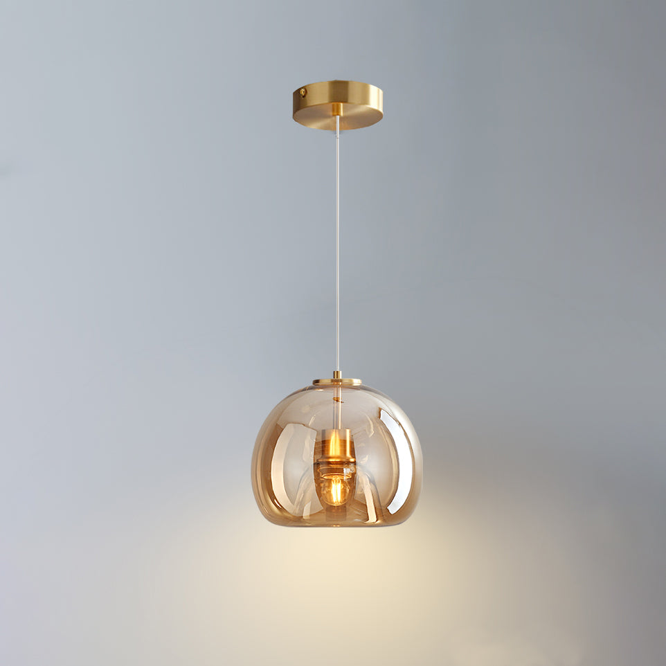 WOMO Suspension Verre Soufflé Fumé/Ambré -WM2108