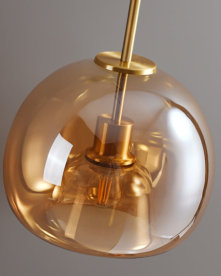 WOMO Suspension Verre Soufflé Fumé/Ambré -WM2108