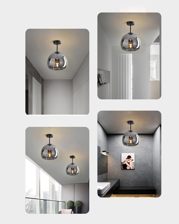 WOMO Suspension Verre Soufflé Fumé/Ambré -WM2108