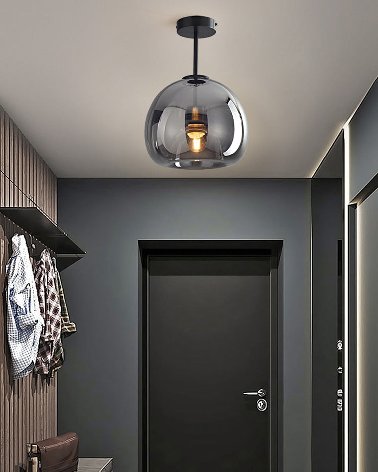 WOMO Suspension Verre Soufflé Fumé/Ambré -WM2108