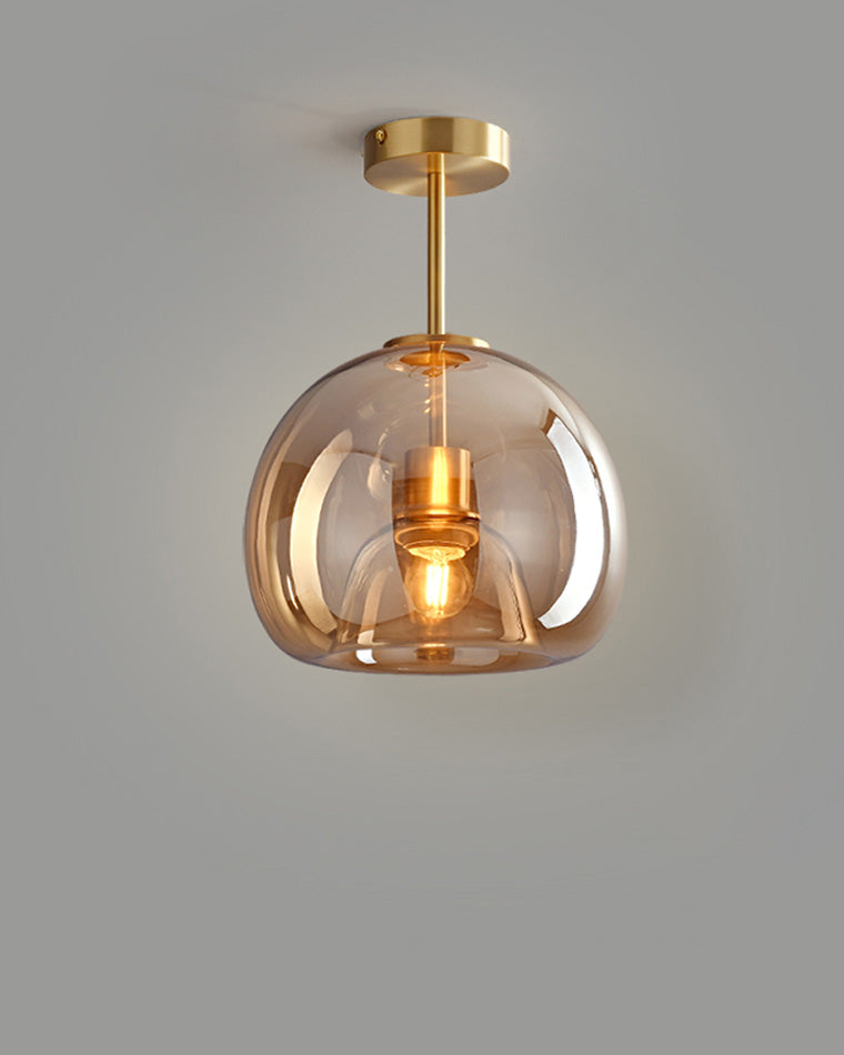 WOMO Suspension Verre Soufflé Fumé/Ambré -WM2108