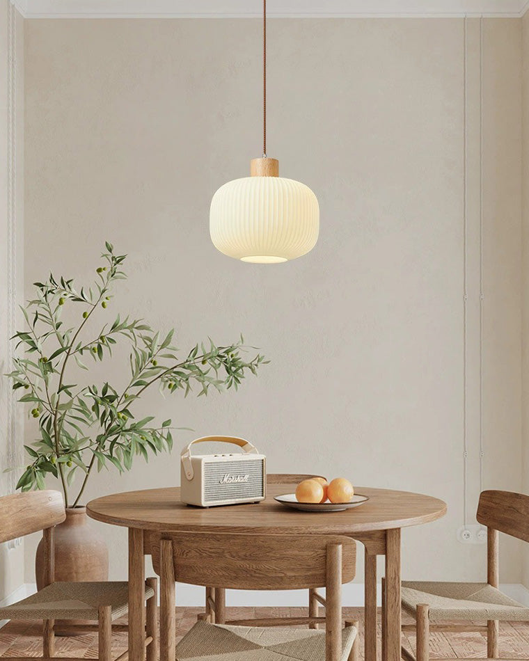 WOMO Suspension Verre Strié Opaline Cuisine Japonaise-WM2115