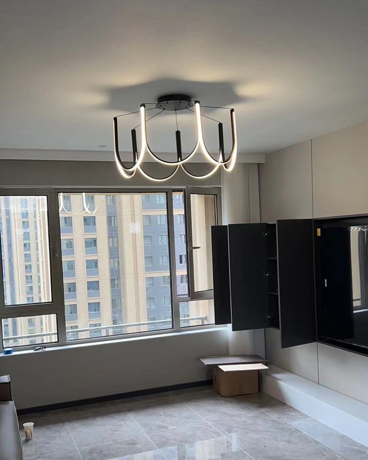 Lustre rond en forme de U minimal WOMO-WM2143