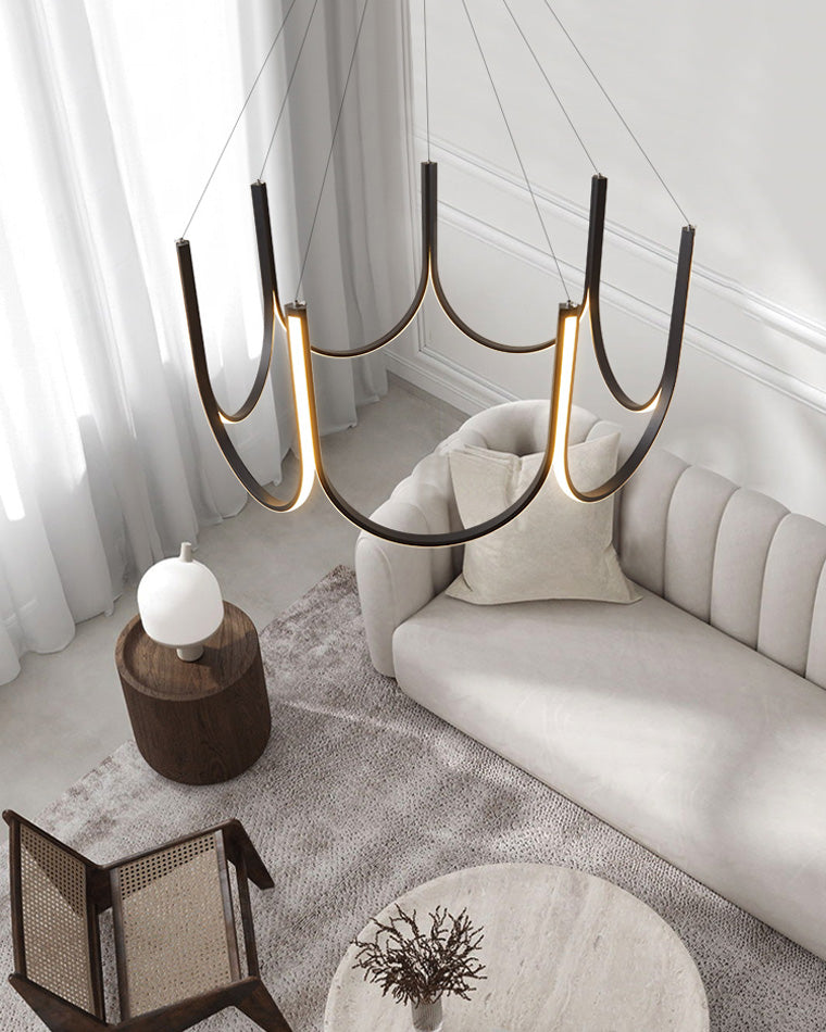 Lustre rond en forme de U minimal WOMO-WM2143