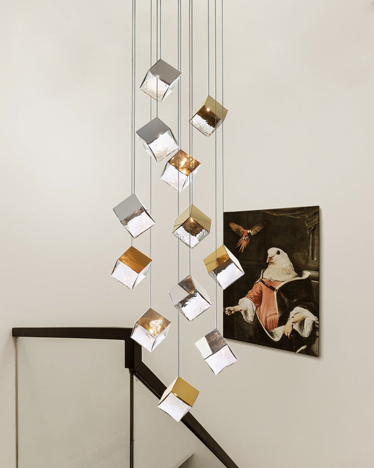 WOMO Lustre Pampilles en Verre Moderne-WM2150
