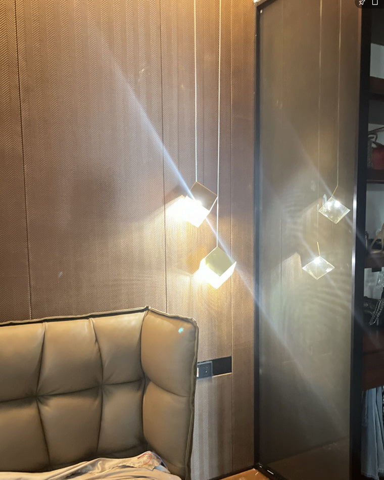 WOMO Lustre Pampilles en Verre Moderne-WM2150