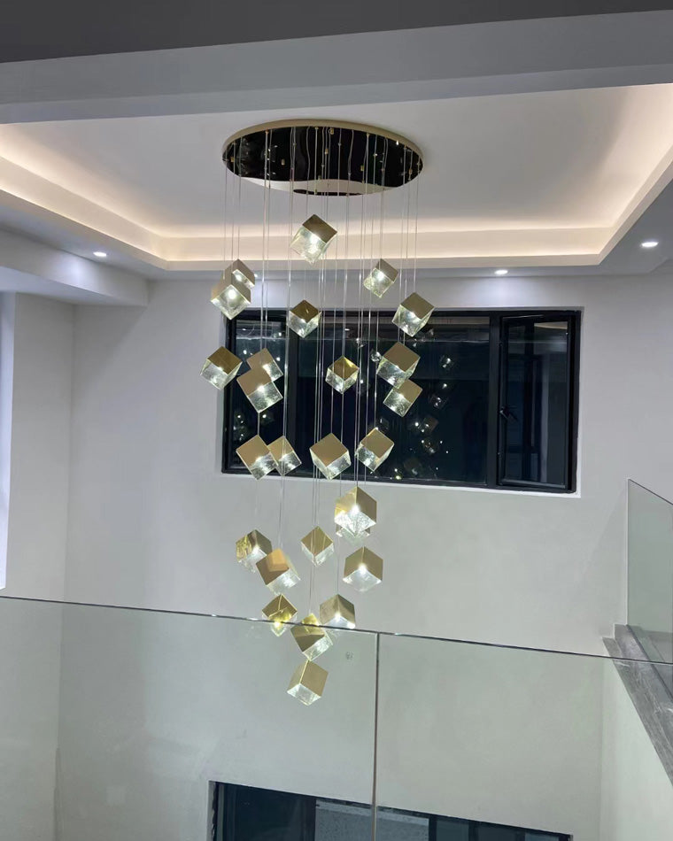 WOMO Lustre Pampilles en Verre Moderne-WM2150