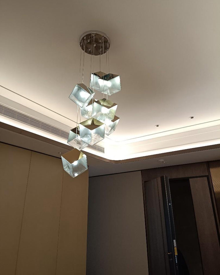 WOMO Lustre Pampilles en Verre Moderne-WM2150